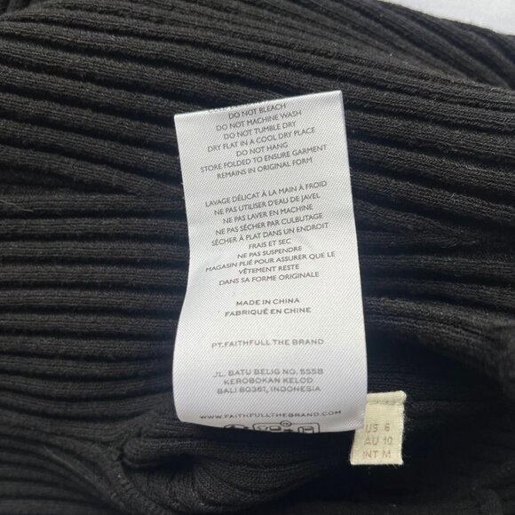 NWOT FAITHFULL THE BRAND HEIDI OFF-THE-SHOULDER CUTOUT RIBBED-NIT TOP - 6 - Picture 9 of 9